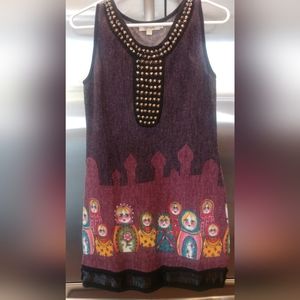 Anthropology Aryeh Matryoshka Russian Doll Sleeveless Dress